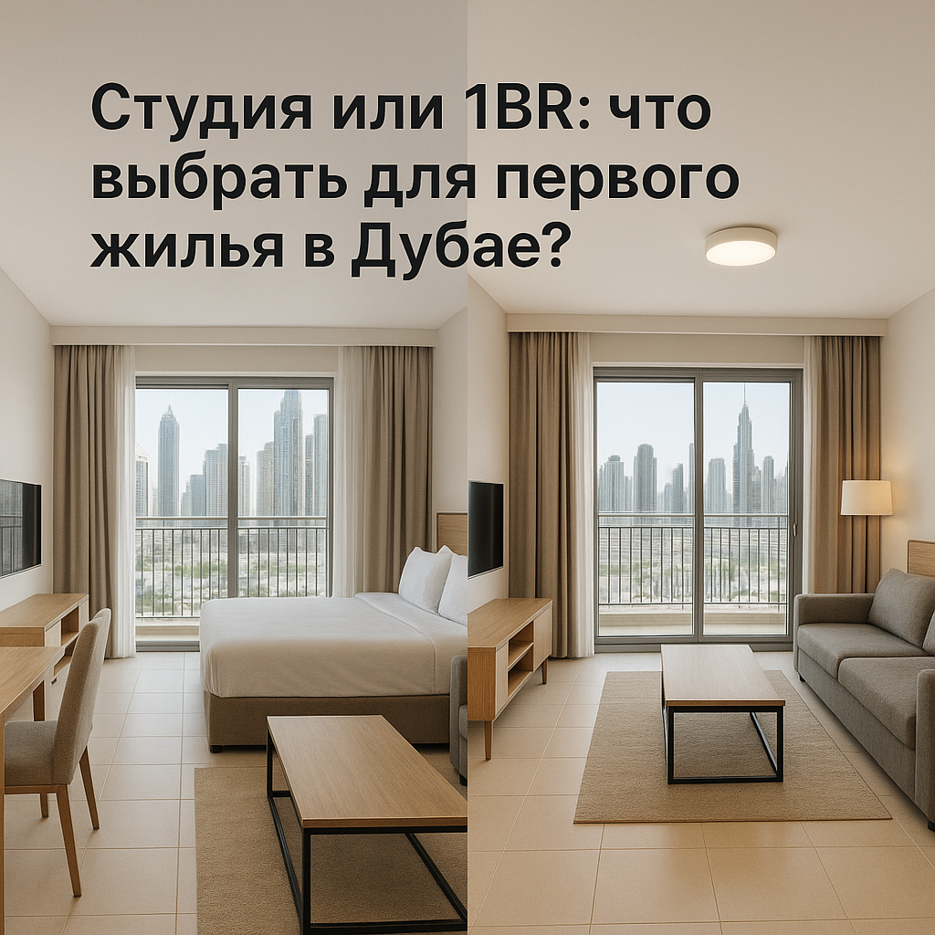 Студия или 1BR: что выбрать для первого жилья в Дубае?